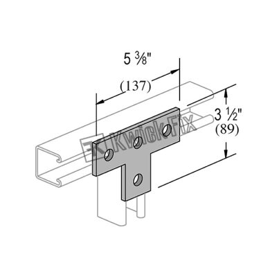 Piastra Piana ' T ' a 4 Fori - Image 2