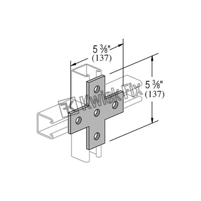 4 Way Cross Flat Bracket - Image 2