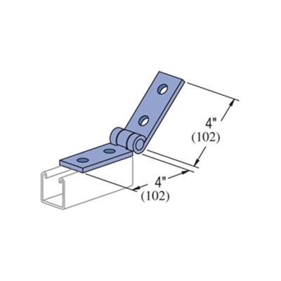 Four Hole  Hinged Bracket - Image 2