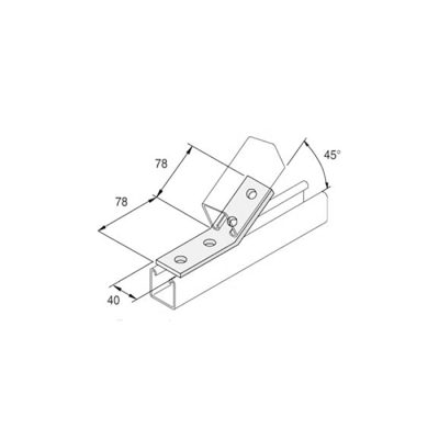 4 Hole Obtuse Bracket - Image 2