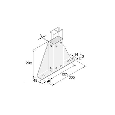 Double Channel Gusset Base Plate - Image 2