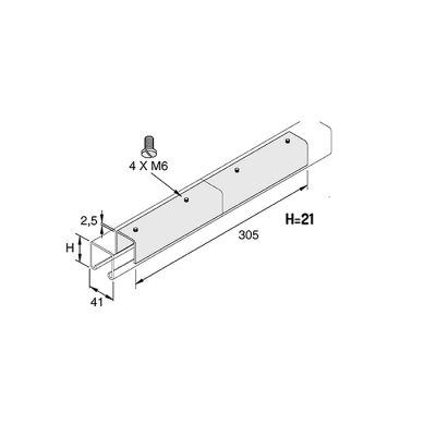 Internal Channel Connector 21 MM - Image 2