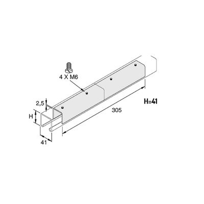 Internal Channel Connector 41 MM - Image 2