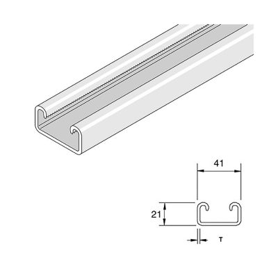 Pre Galvenised Plain Channel 41 X 21 - Image 2