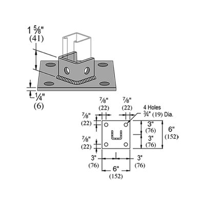 Single Channel Post Base - Image 2
