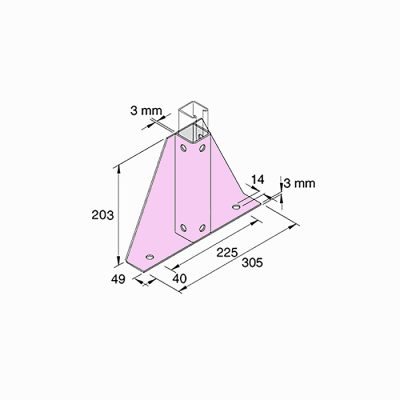 Single Channel Gusset Base Plate - Image 2