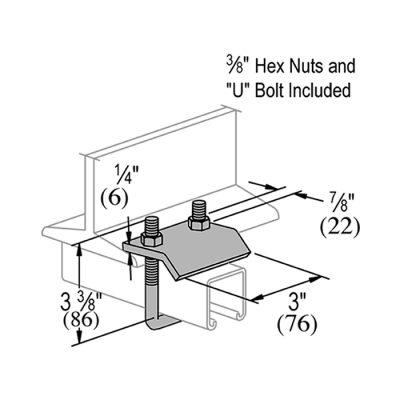 U Bolt With Clamp For 21/41 mm Channel - Image 2