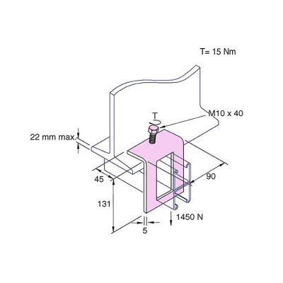 Window Beam Clamp For 82 mm Channel - Image 2
